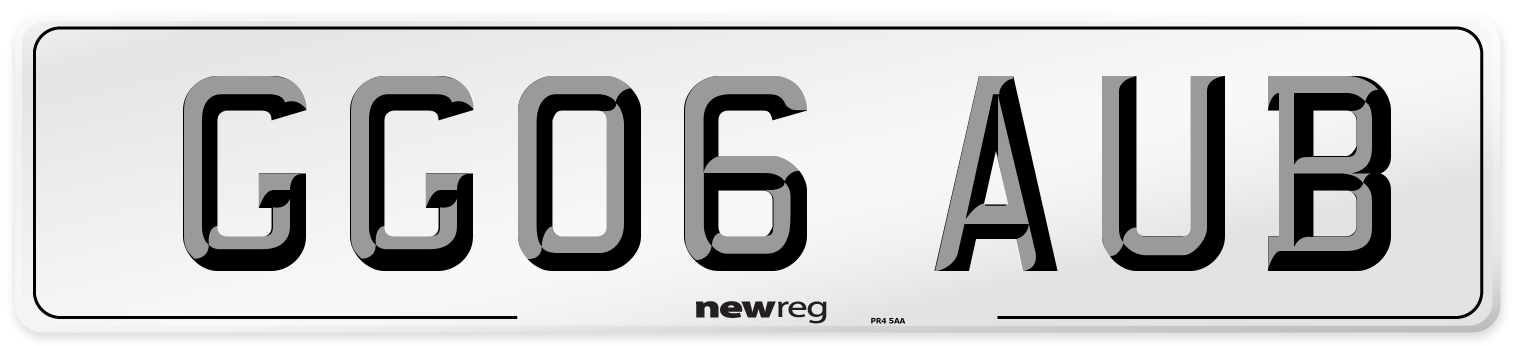 GG06 AUB Number Plate from New Reg